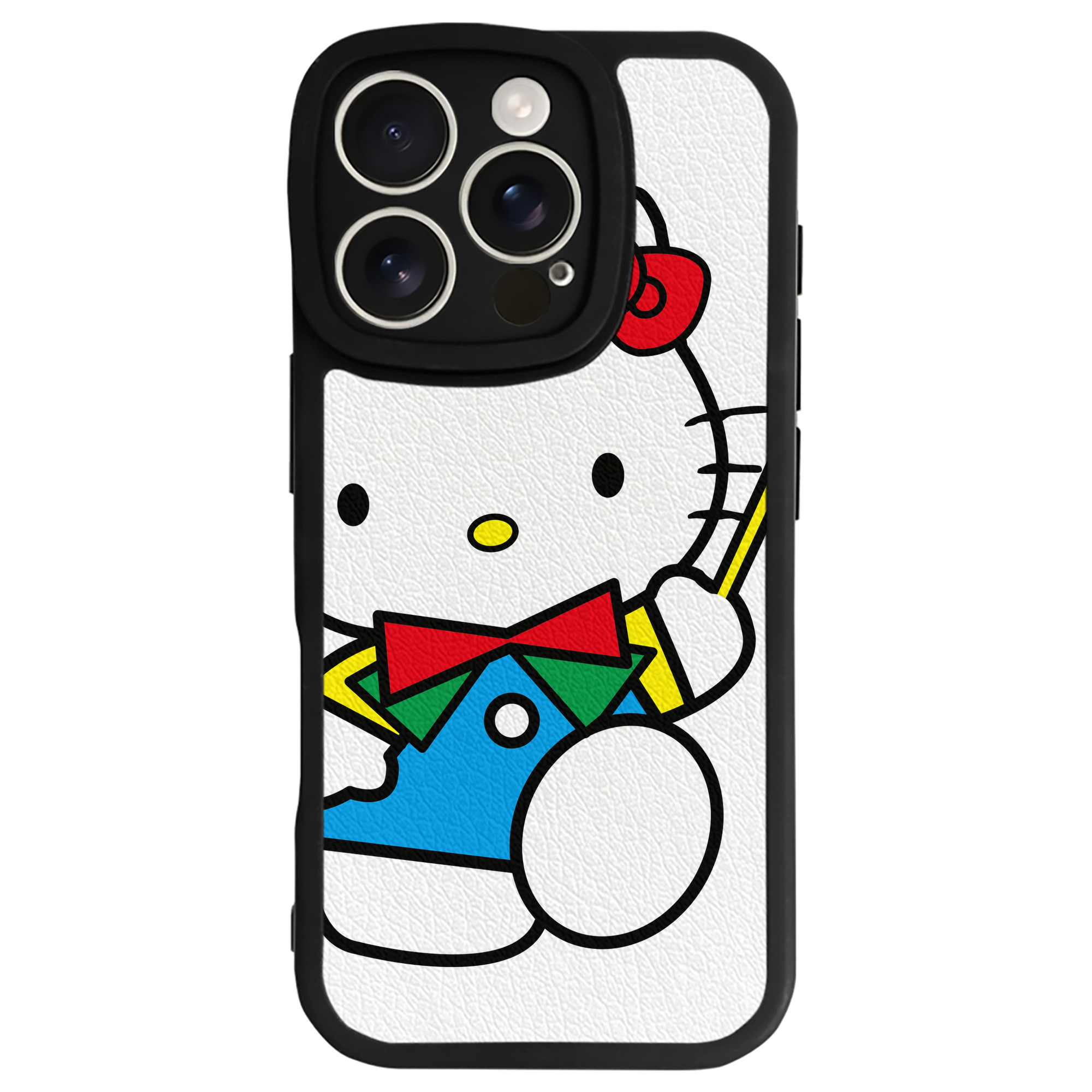 （画像用） Hello Kitty ハローキティ 【iPhone 16シリーズ対応】シリコンスマホケース（レザー調） 材質：シリコン
